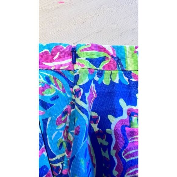 LILLY PULITZER MAGNOLIA SCALLOPED HEM BLUE SHORTS WOMENS SZ 2 - Picture 10 of 10